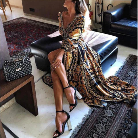 Faye - Boho jurk met print