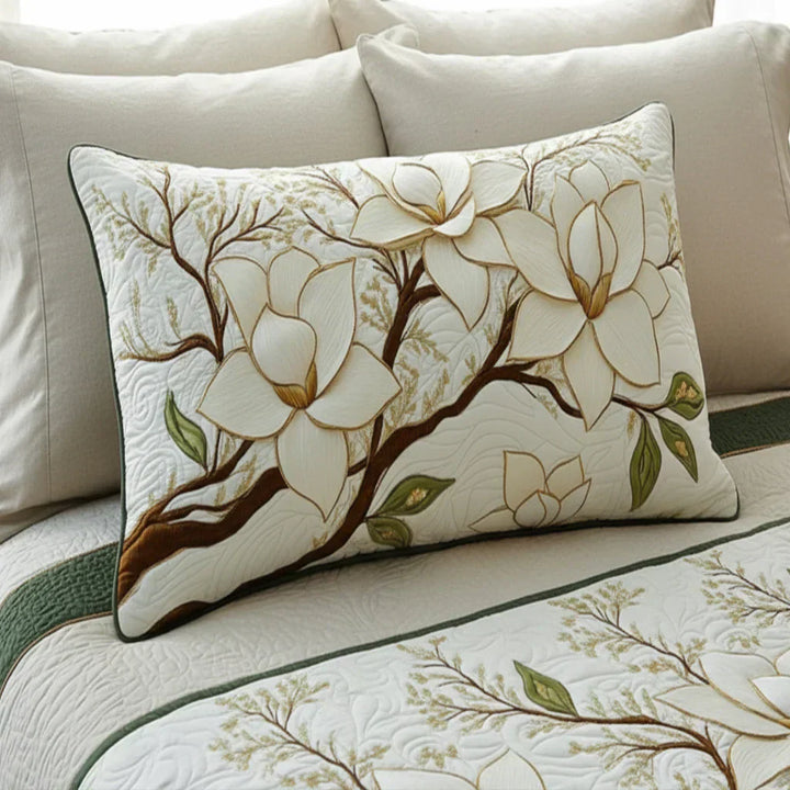 Gestoffeerde Kussenhoes - Magnolia Bloem