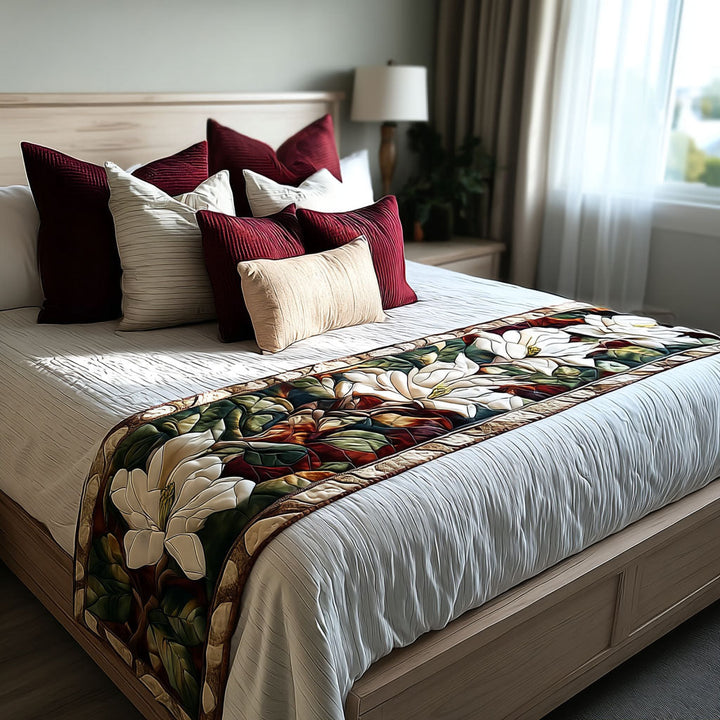 Sanne - Gewatteerde bedloper Magnolia Herinneringen