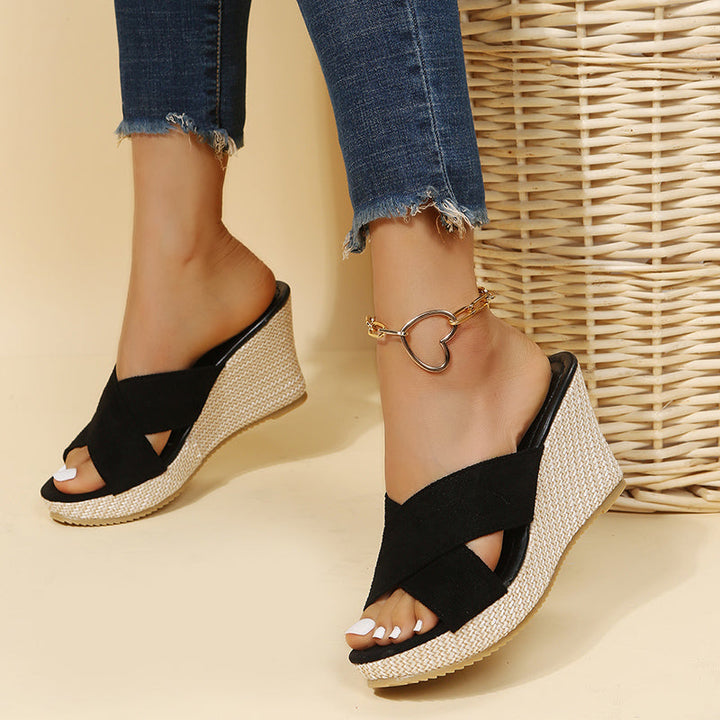 Evi | Casual sandalen met sleehak