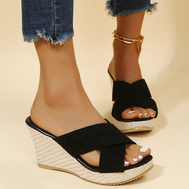 Evi | Casual sandalen met sleehak