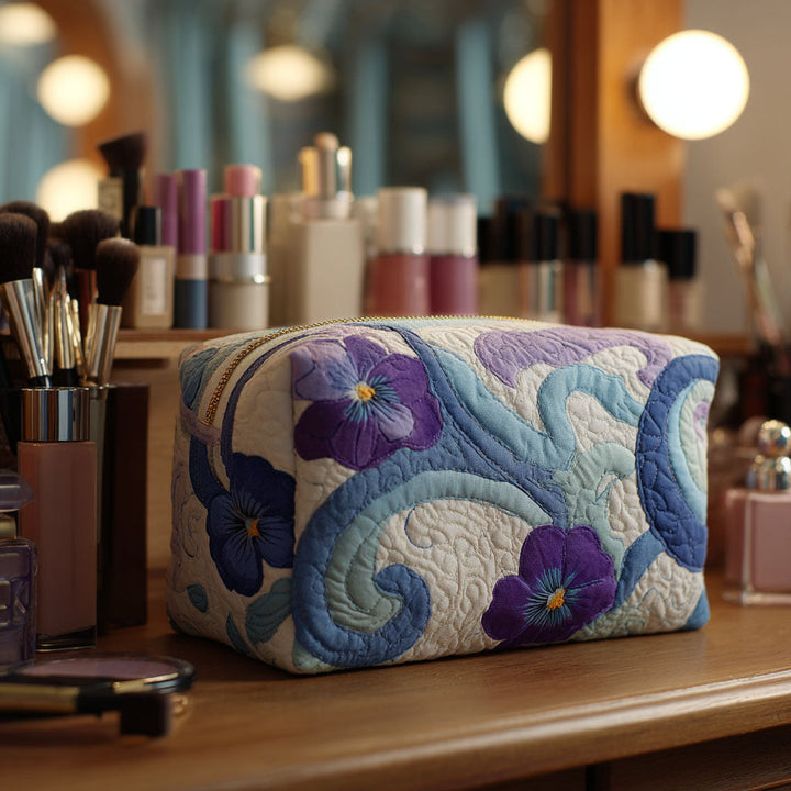 Sanne - Gewatteerde toilettas Quilt in Nachtpaars