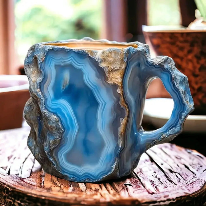 Koffiekopjes met Ingebedde Mineralen Kristallen