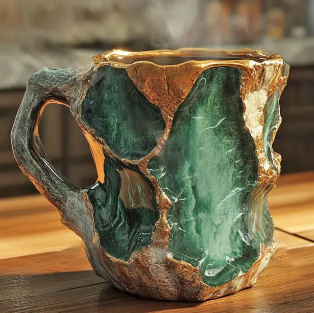 Koffiekopjes met Ingebedde Mineralen Kristallen