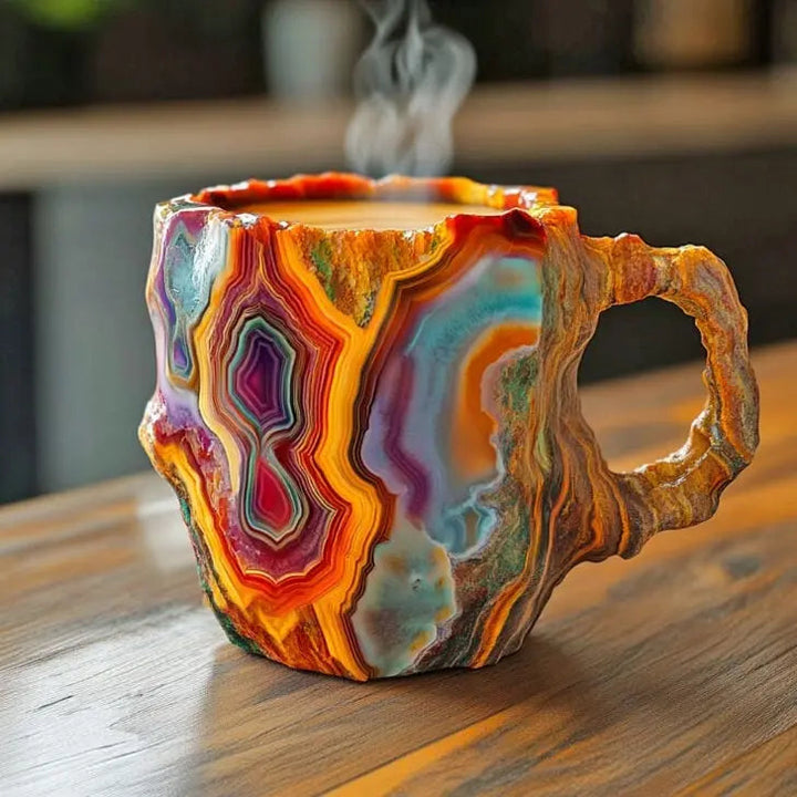 Koffiekopjes met Ingebedde Mineralen Kristallen