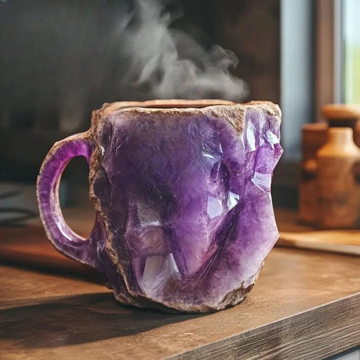 Koffiekopjes met Ingebedde Mineralen Kristallen