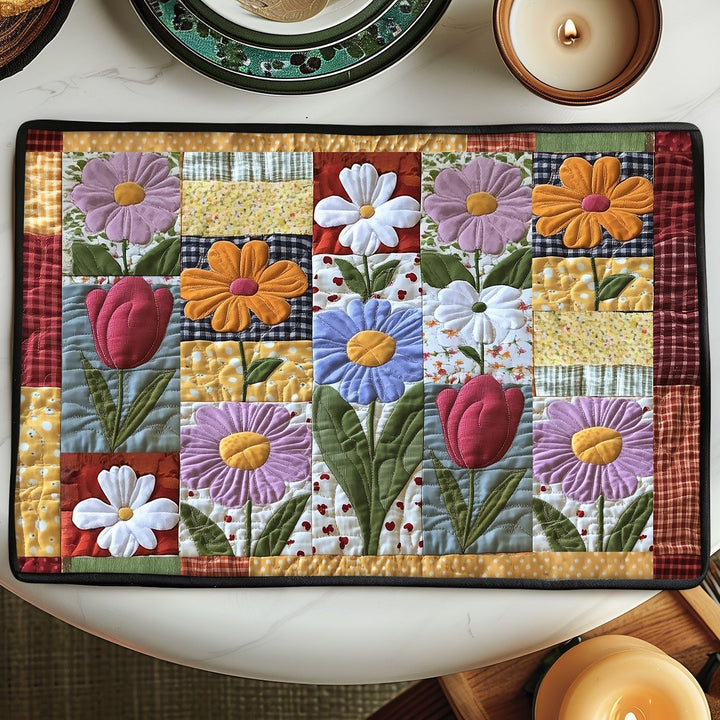 Sara - Gewatteerde placemat Bloemblad Pad
