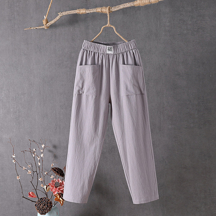 Alyra - Relaxte broek met zakken