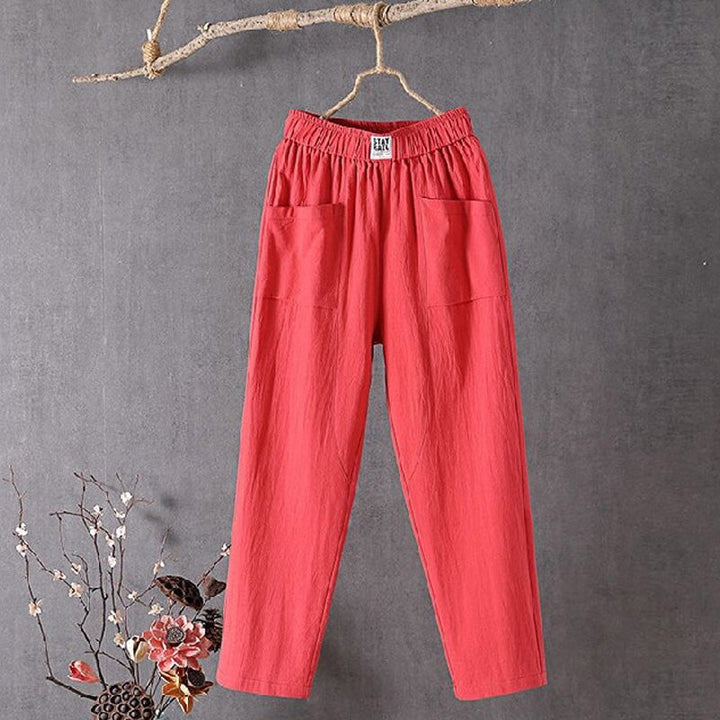 Alyra - Relaxte broek met zakken
