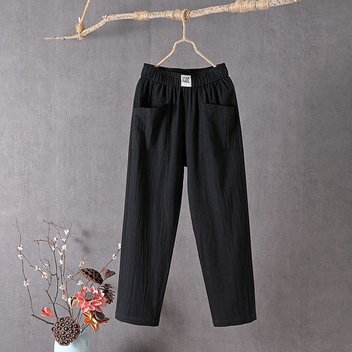 Alyra - Relaxte broek met zakken