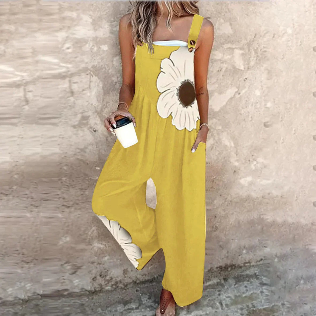 Femke | elegante bohemian contrastbloemenprint