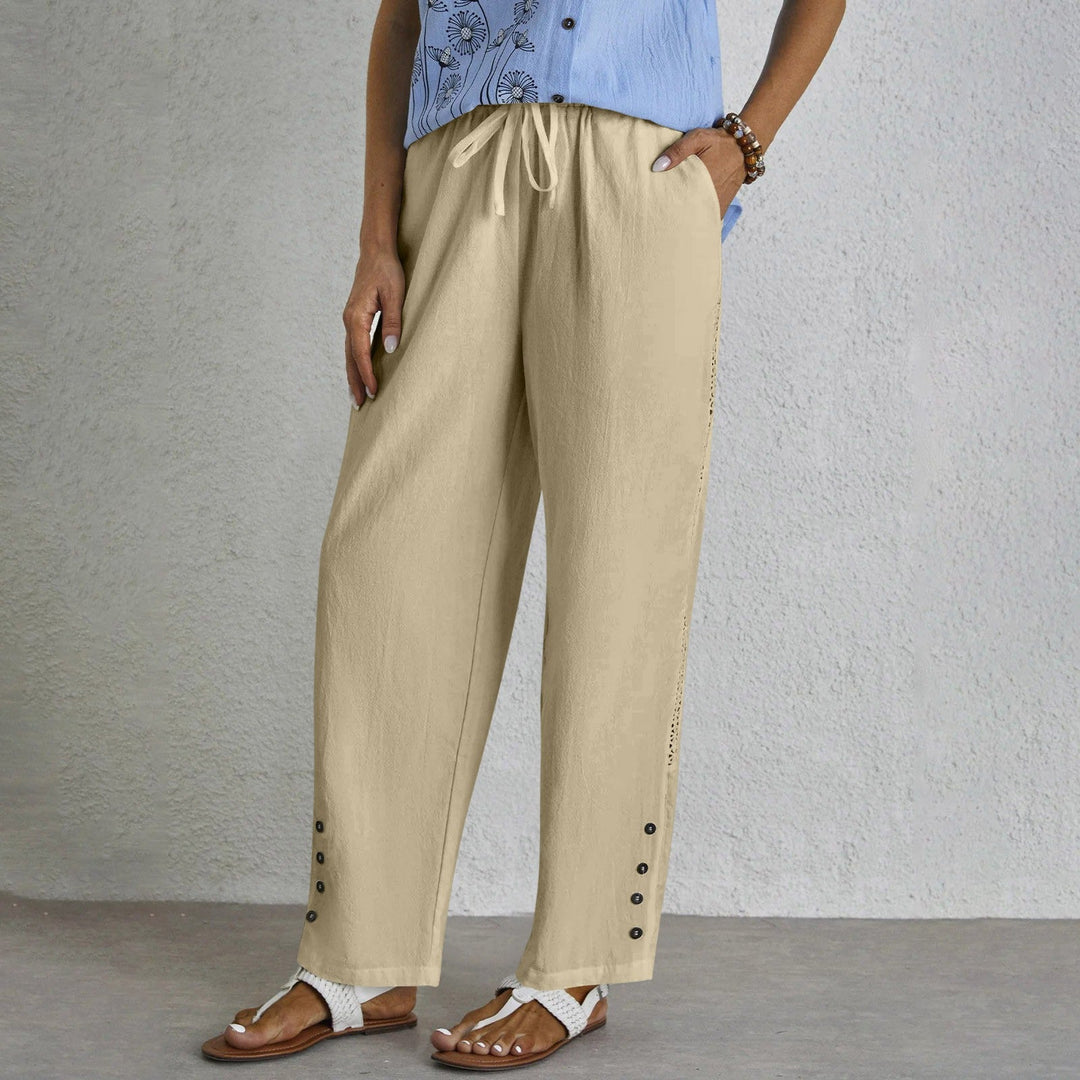 Shania - Relaxte broek met knopen