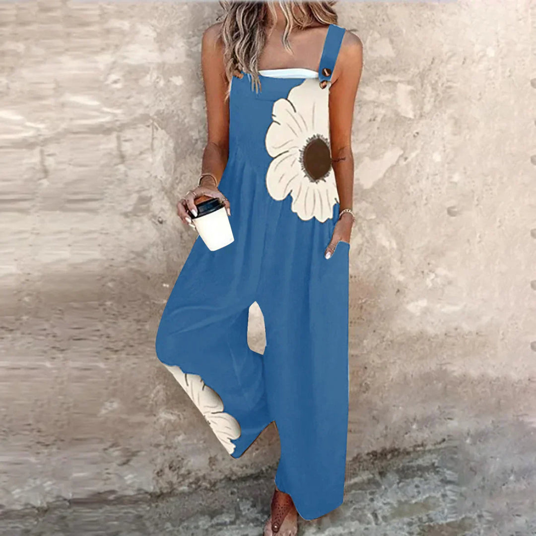 Femke | elegante bohemian contrastbloemenprint