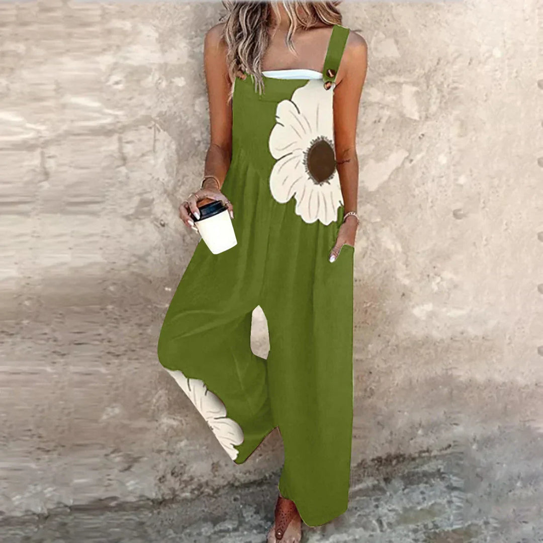 Femke | elegante bohemian contrastbloemenprint