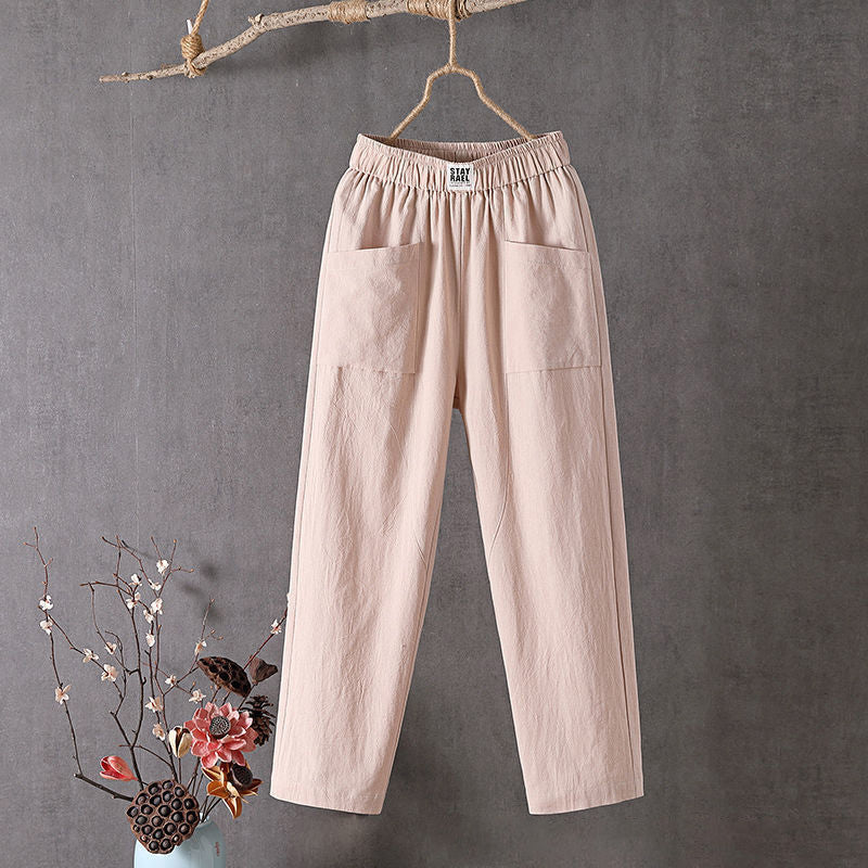 Alyra - Relaxte broek met zakken