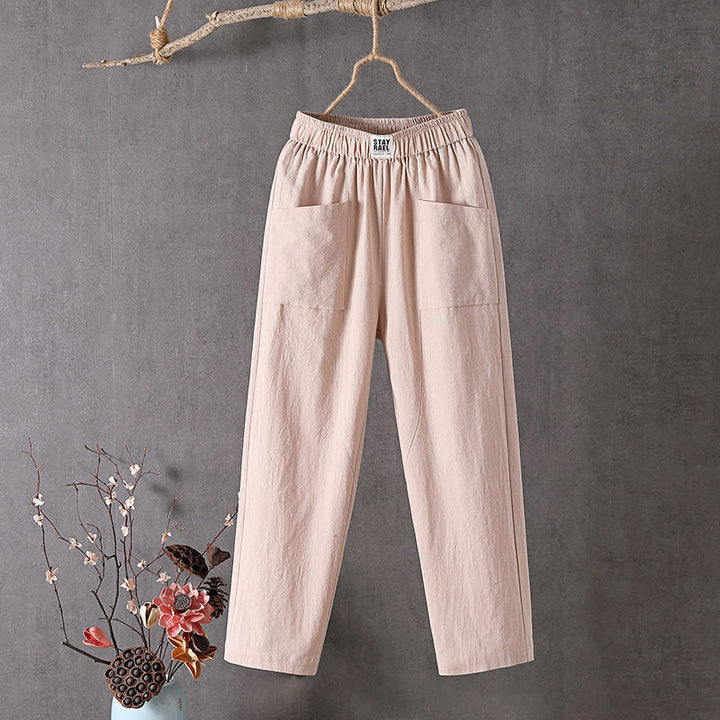 Alyra - Relaxte broek met zakken