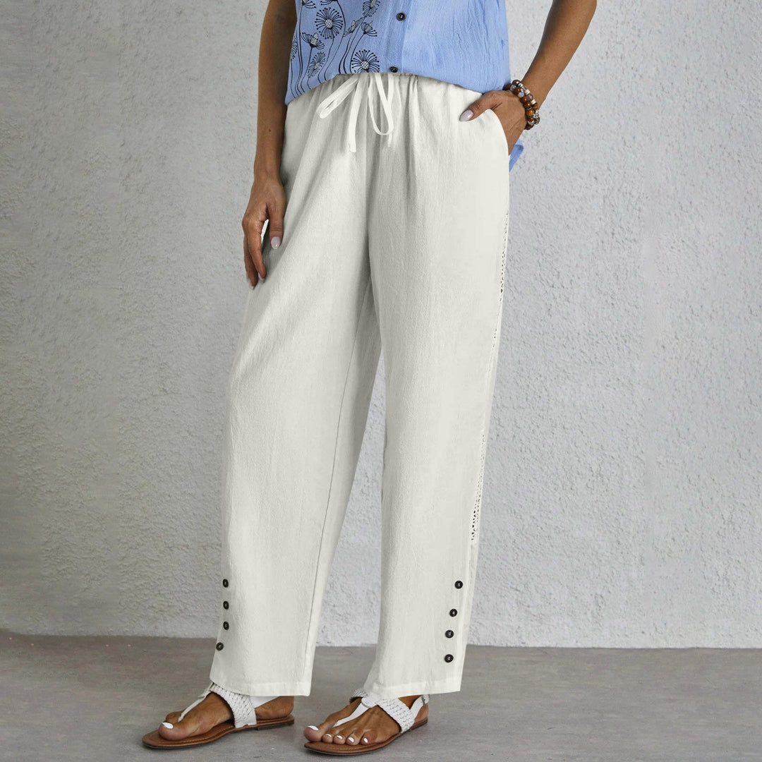 Shania - Relaxte broek met knopen