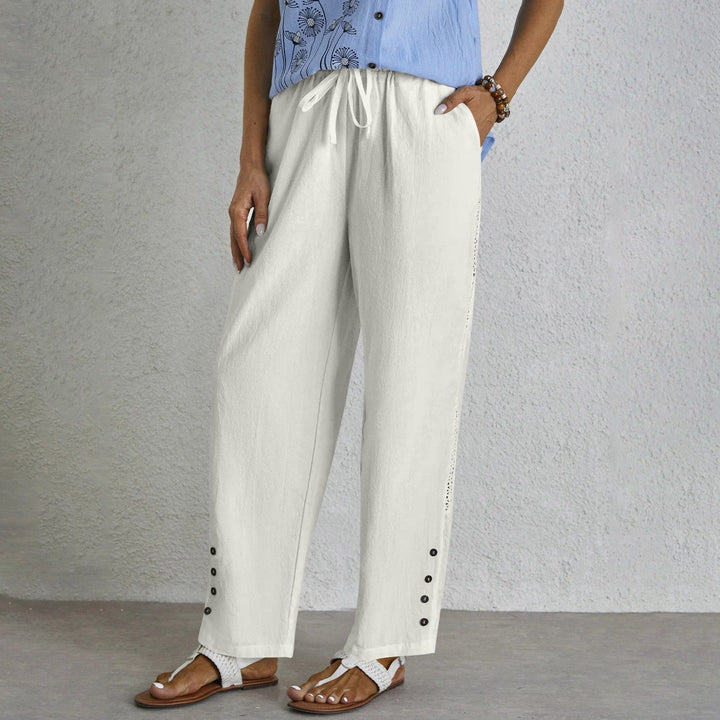 Shania - Relaxte broek met knopen