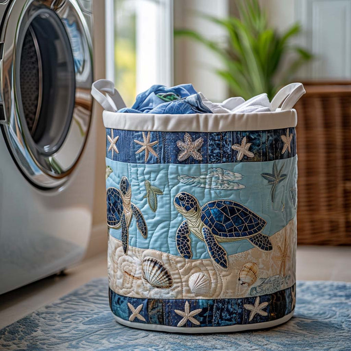 Gestoffeerde Wasmand - Zeeschildpad