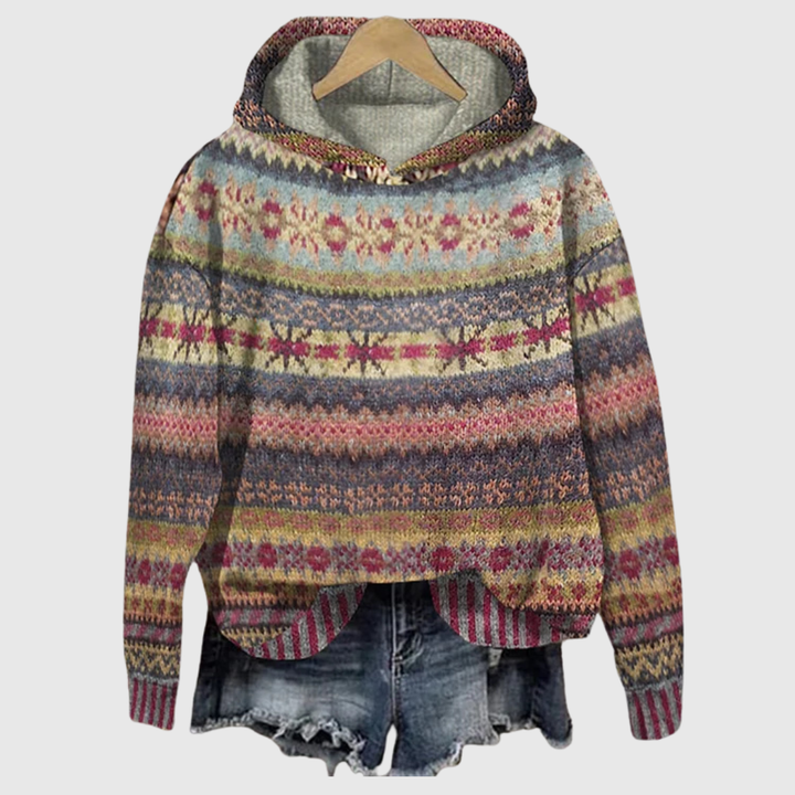 Gaby | Retro sweater met etnische print