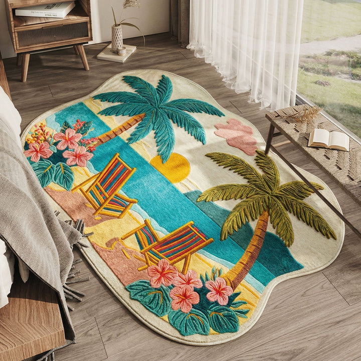 Anna - Decoratief vloerkleed Gepersonaliseerd Vorm Palm