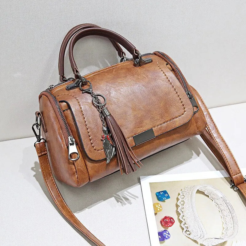 Julie™ | Leren tas met structuur