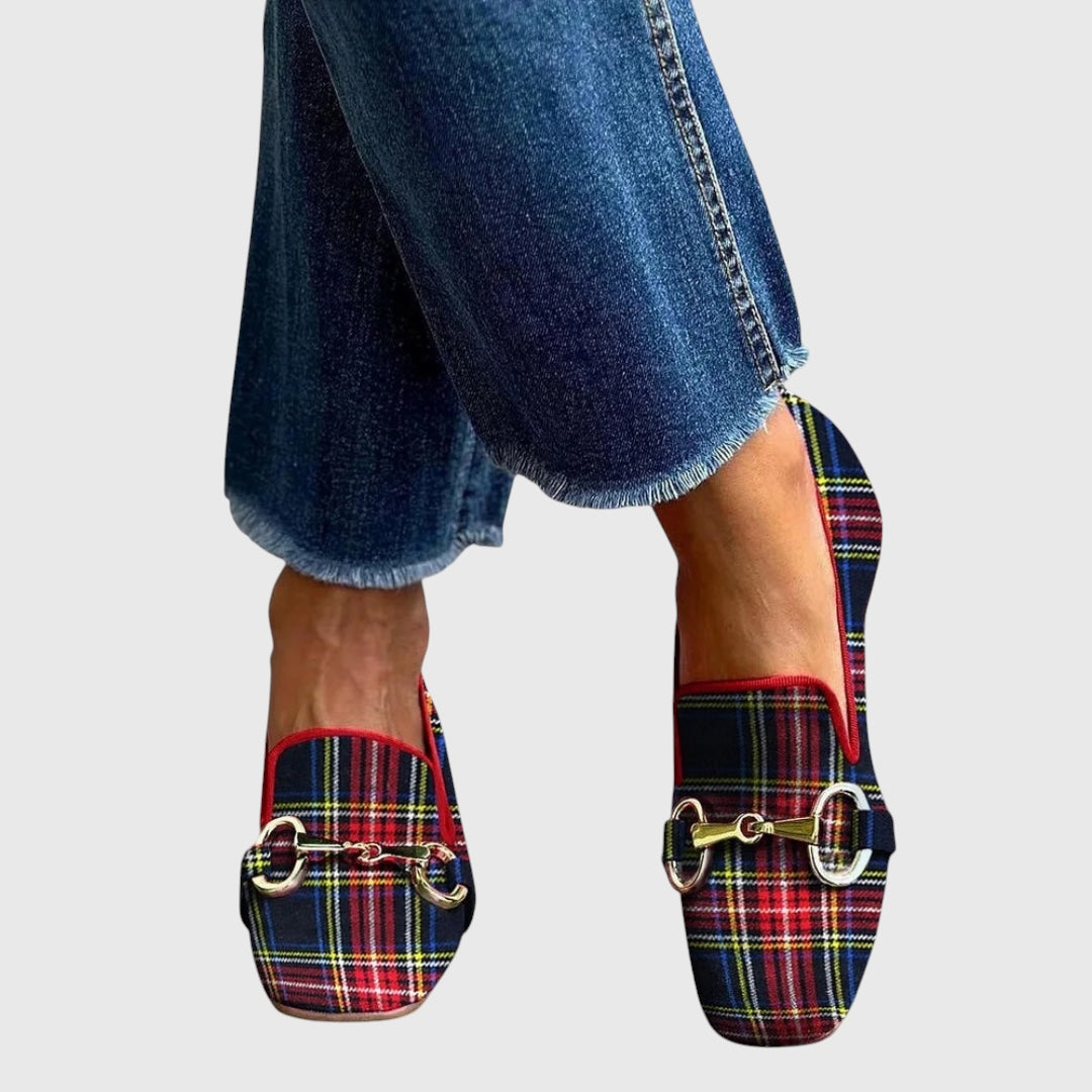 Melanie™ | Geruite loafers