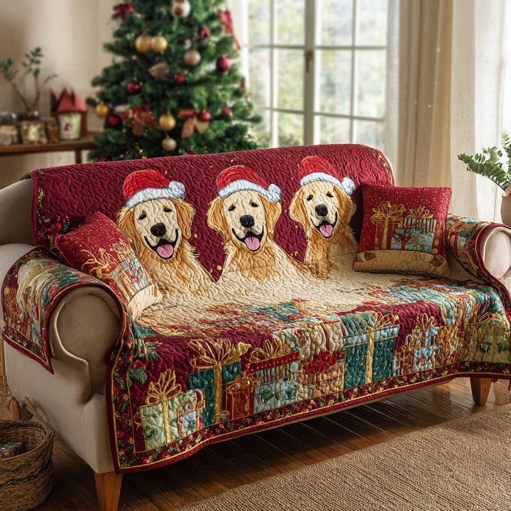 Ingrid - Gewatteerde bankhoes Gouden Retriever