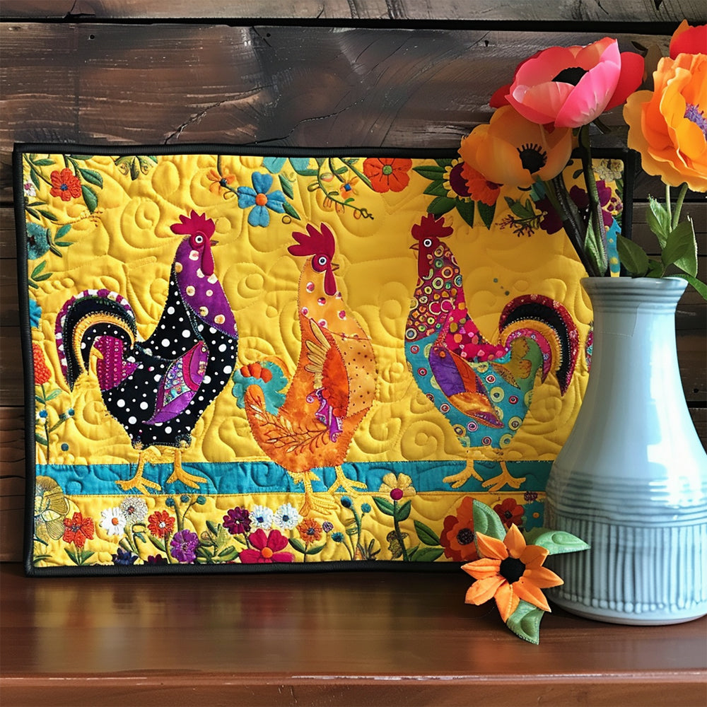 Zoë - Gewatteerde placemat Kip