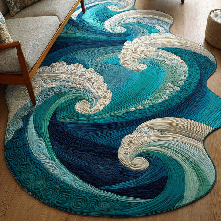 Lotte - Decoratief vloerkleed Vorm Gepersonaliseerd Golven Oceanisch