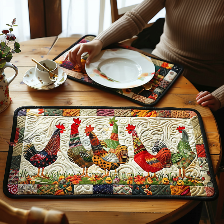 Zoë - Gewatteerde placemat Kip