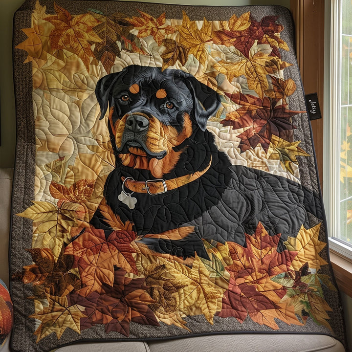 Roosmarijn - Gewatteerde deken Rottweiler's Herfst Bries