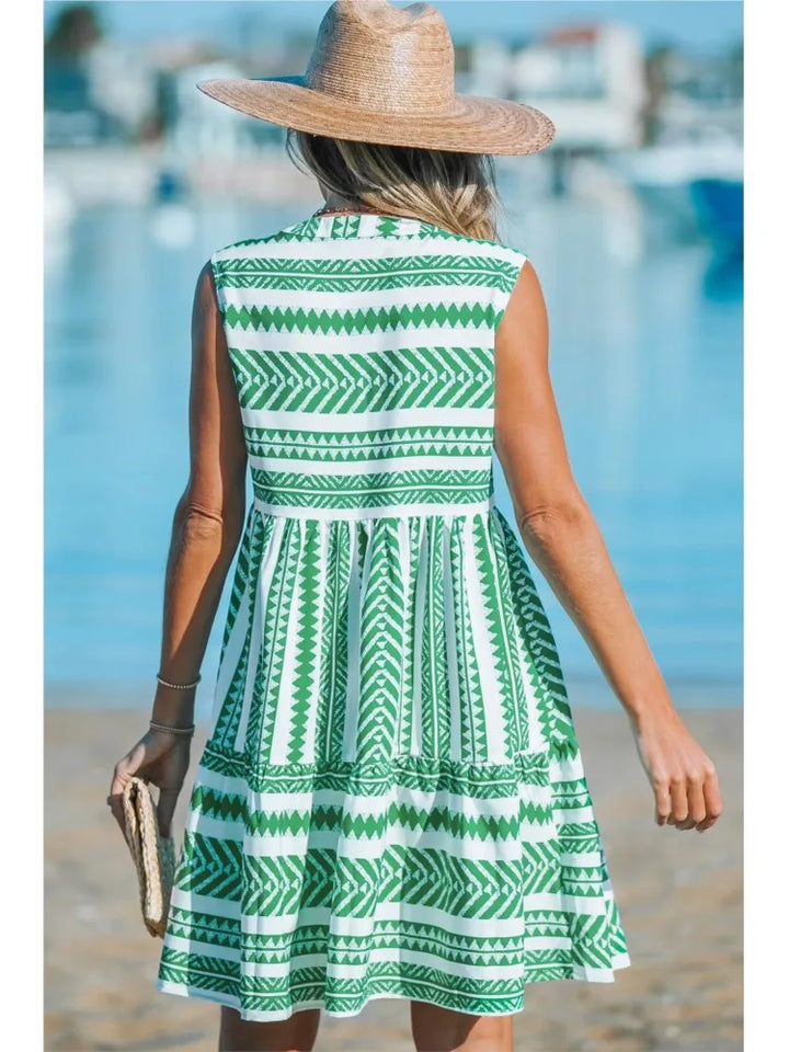 Katrina - Zomerjurk met geometrische print