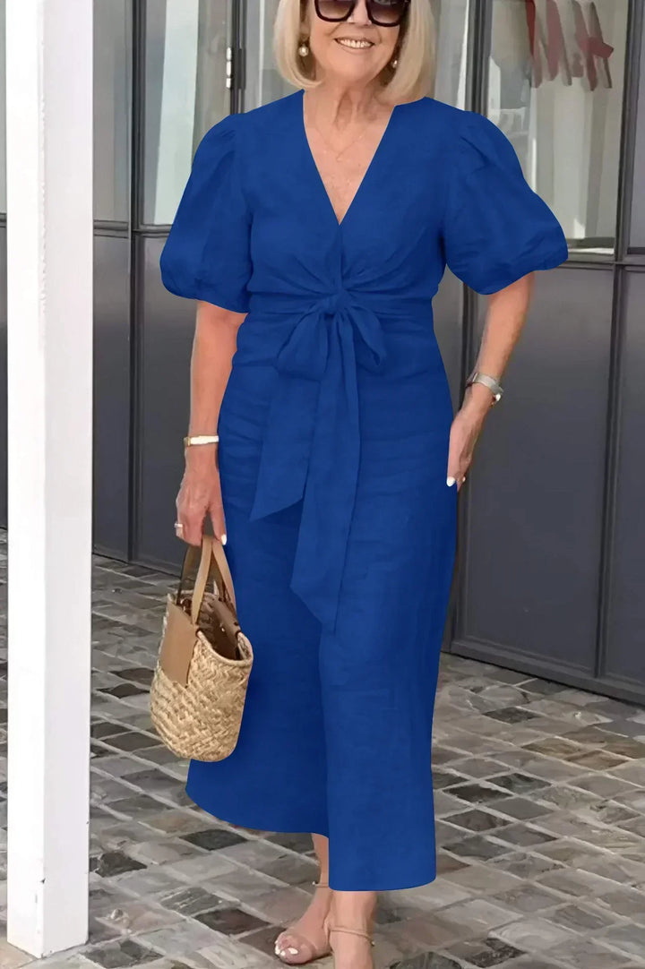 LYNORA | ELEGANTE MIDI-JURK MET V-HALS