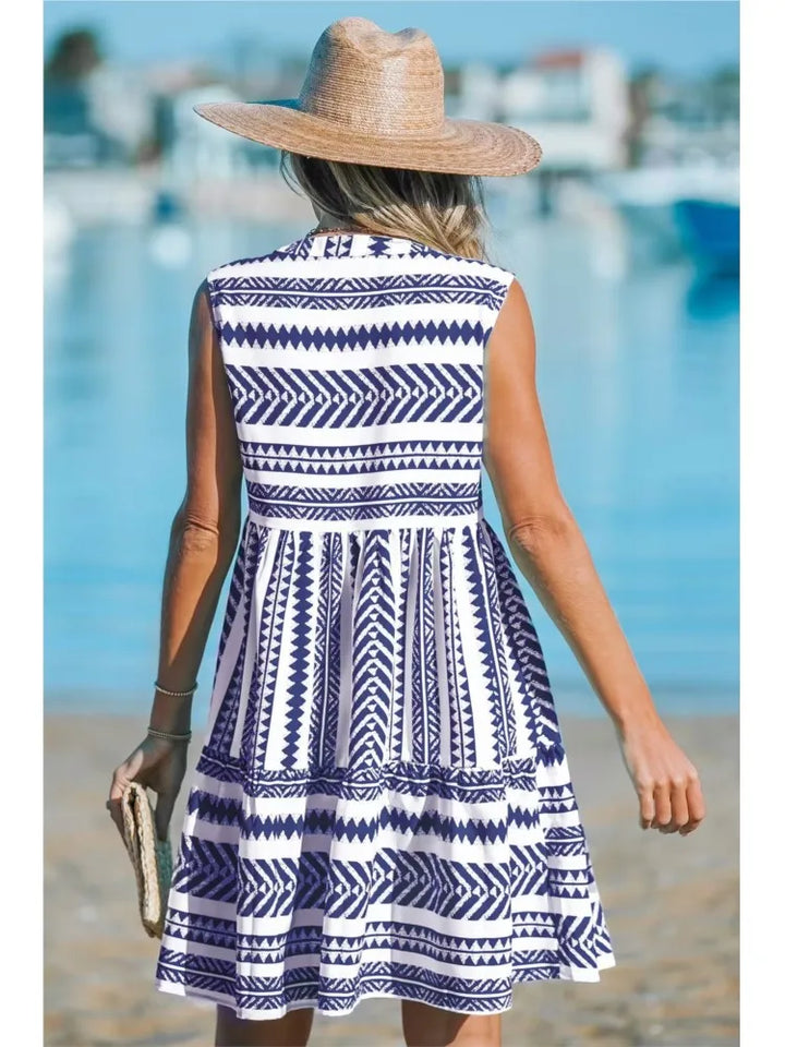 Katrina - Zomerjurk met geometrische print
