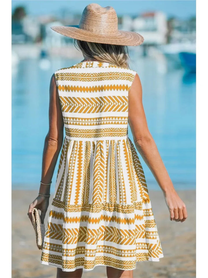 Katrina - Zomerjurk met geometrische print