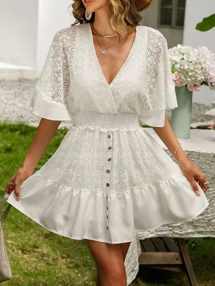 Carole - Bohemian kanten jurk