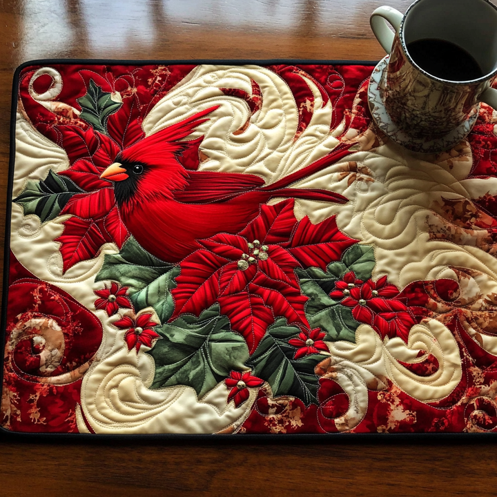 Marieke - Gewatteerde placemat Scharlaken Troost