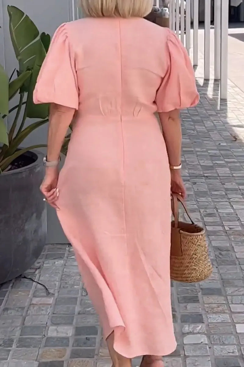 LYNORA | ELEGANTE MIDI-JURK MET V-HALS