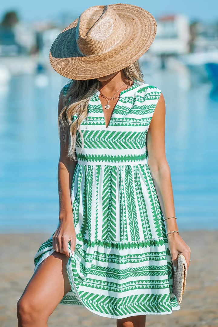 Katrina - Zomerjurk met geometrische print