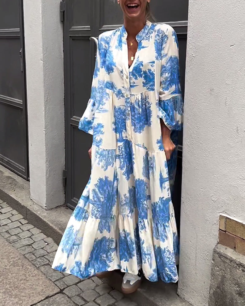 Ophelia - Soepelvallende lange jurk