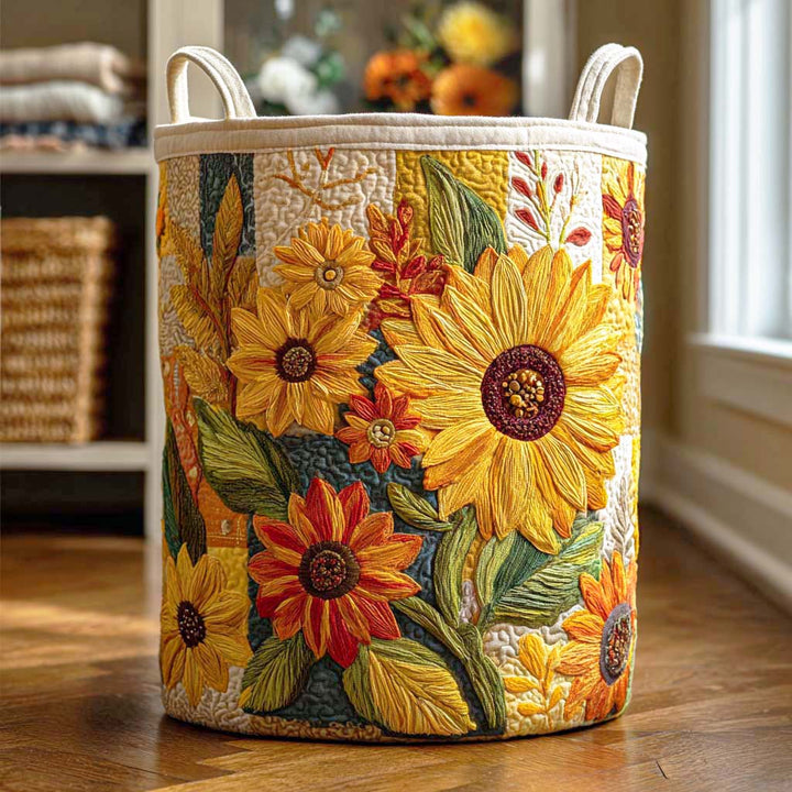 Gequilte Wasmand - Zonnebloem