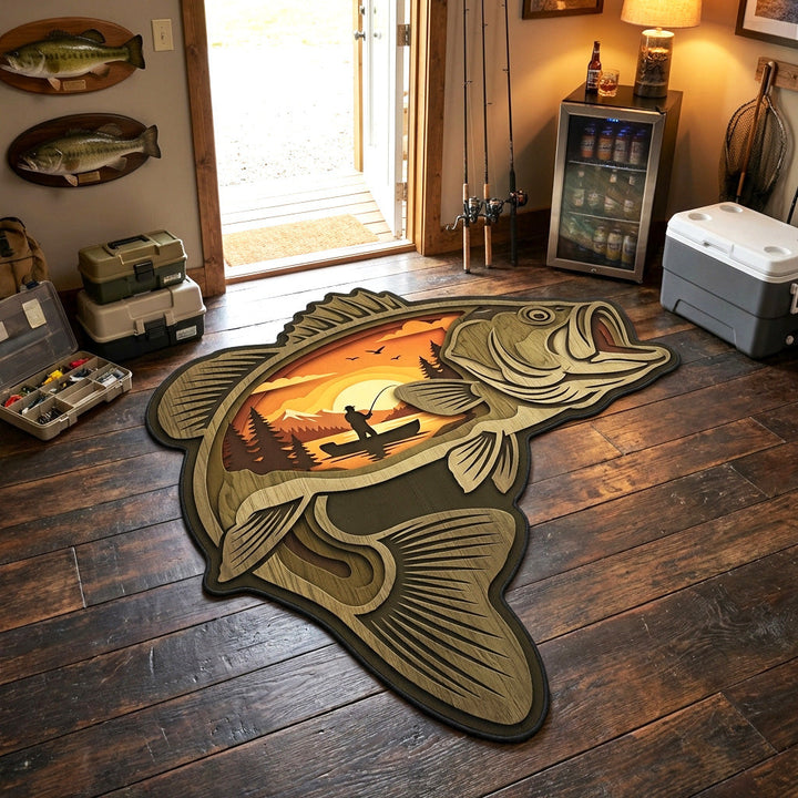 Eva - Decoratief vloerkleed Gepersonaliseerd Vorm Zonsondergang