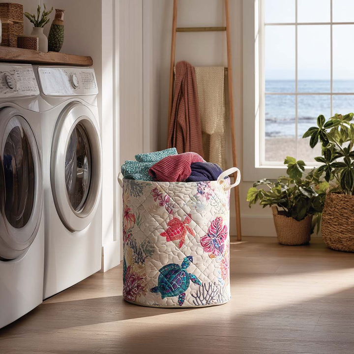 Gestoffeerde Wasmand - Zeeschildpad