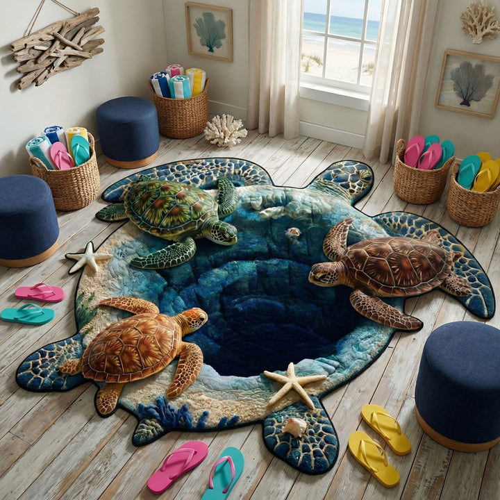 Fenna - Decoratief vloerkleed Gepersonaliseerd Vorm van Schildpad