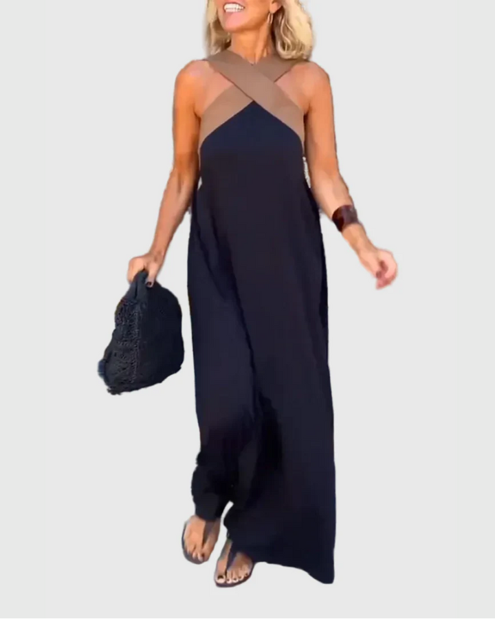 Elena | Soepelvallende en elegante maxi-jurk