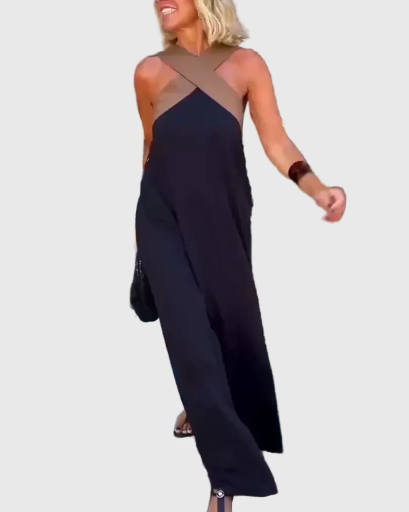 Elena | Elegante soepelvallende maxi-jurk
