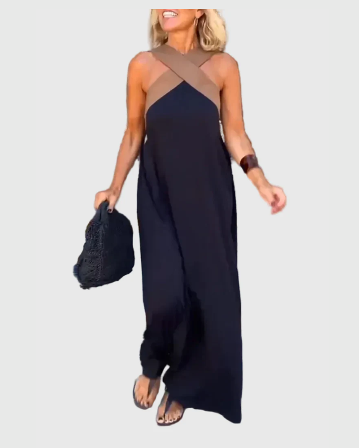 Elena | Elegante soepelvallende maxi-jurk