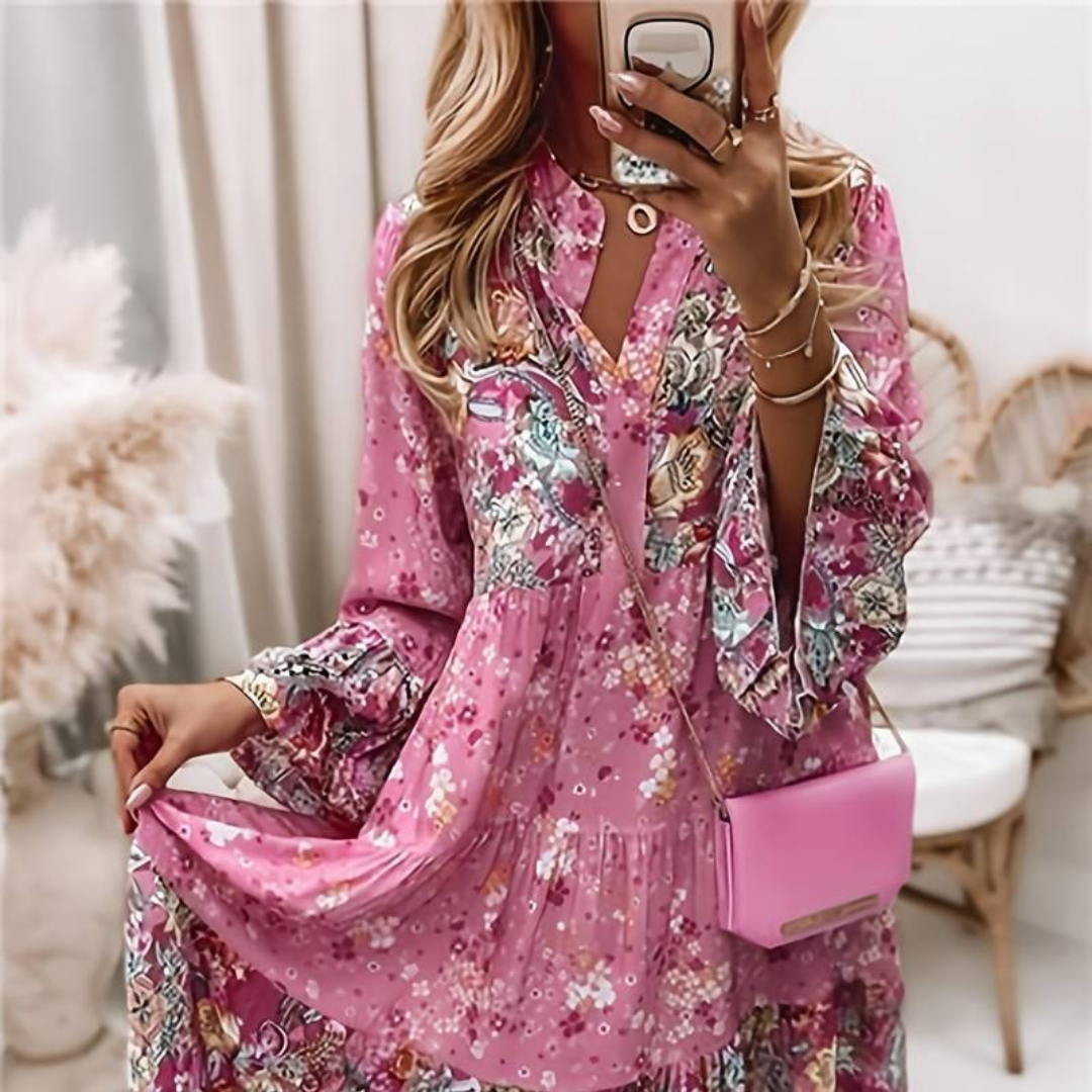 Eira - Boho jurk met print