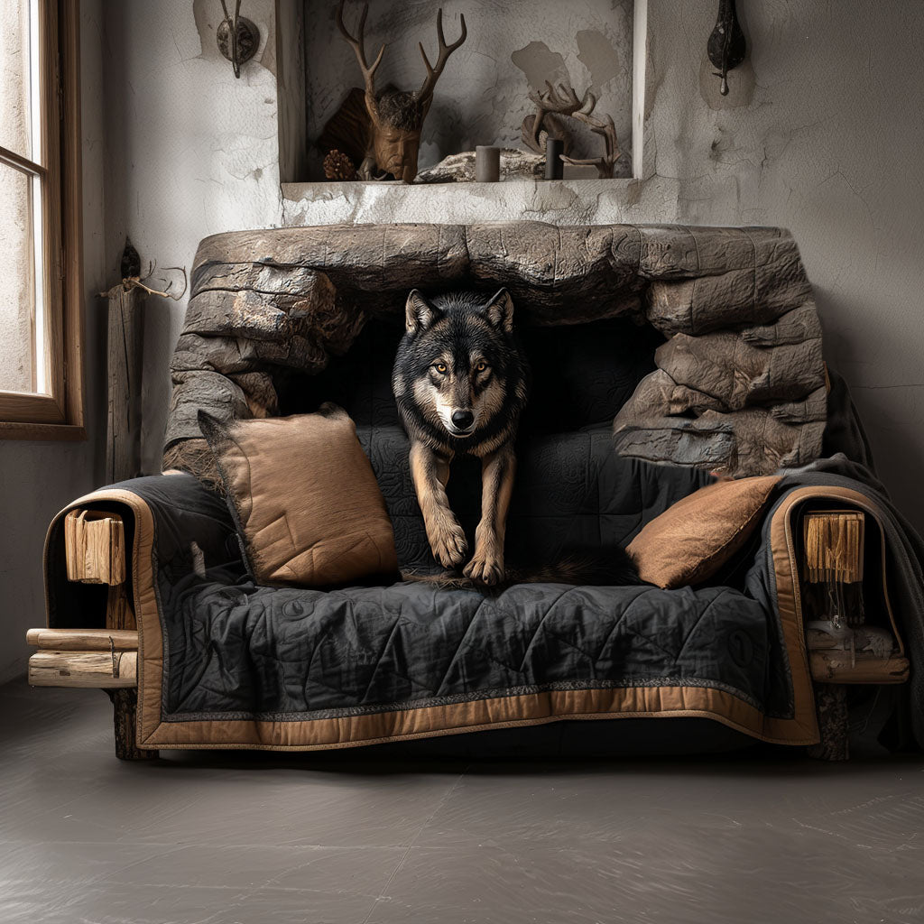 Roos - Gewatteerde bankhoes Wolf